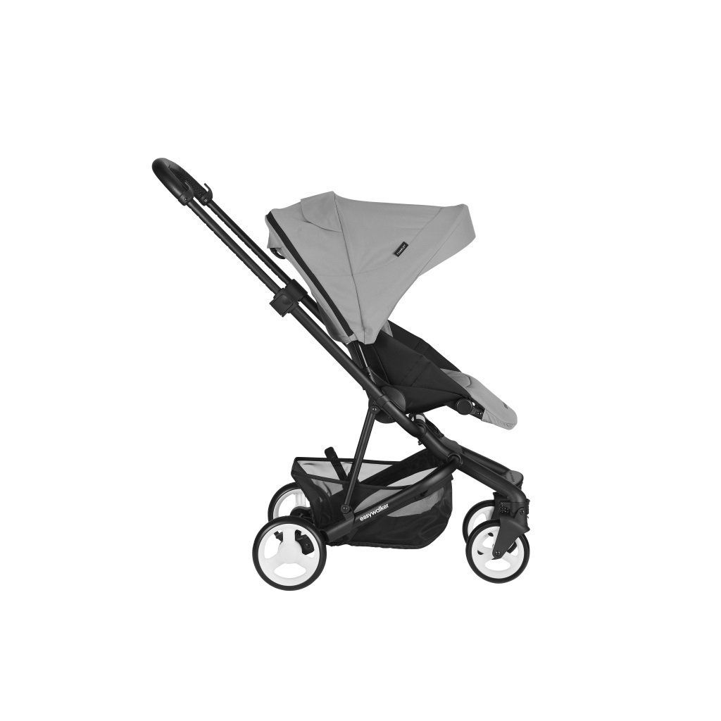 Charley Cloud Grey Stroller with Black Wheels