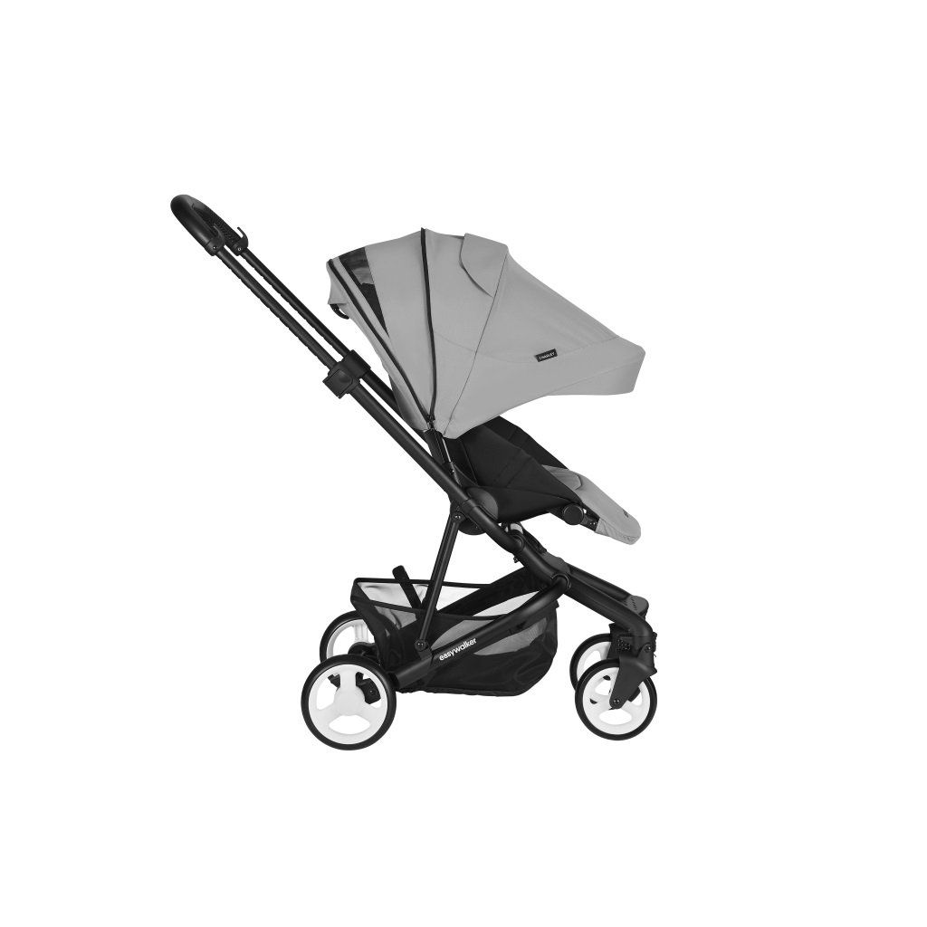Charley Cloud Grey Stroller with Black Wheels