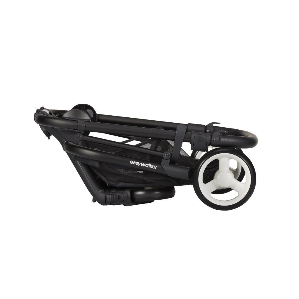 Charley Cloud Grey Stroller with Black Wheels