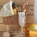 Carucior din nuiele pentru papusi, Egmont Toys