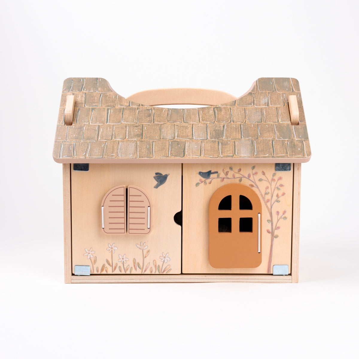 Egmont Toys Casuta de papusi cu doua veverite de plus lemn EN71 3 ani+