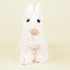 Egmont Toys Catelusa de plus Lola 18 cm poliester +3 luni conform EN71 ASTM alba cu zgarda in carouri