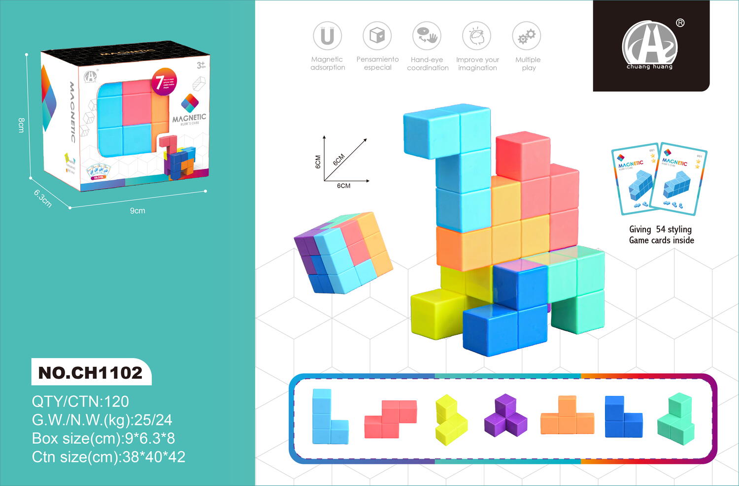 Joc de logica magnetic - Cub Soma