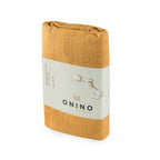 ONINO - Muselina multifunctionala din bumbac 100% organic, HUG.me, Honey Gold, x1 bucata, 120 x 120 cm, certificata GOTS