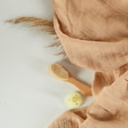 ONINO - Muselina multifunctionala din bumbac 100% organic, HUG.me, Oatmeal Beige, x1 bucata, 120 x 120 cm, certificata GOTS