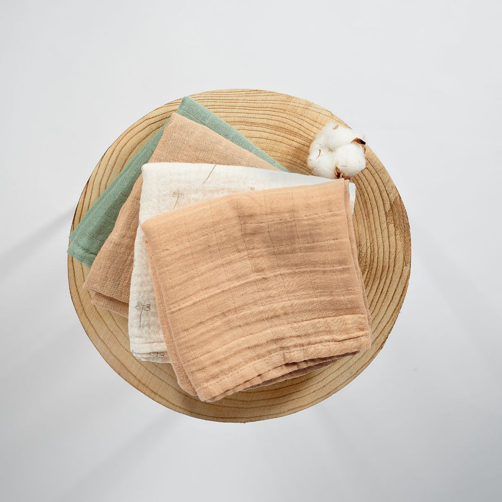 ONINO - Muselina multifunctionala din bumbac 100% organic, HUG.me, Oatmeal Beige, x1 bucata, 120 x 120 cm, certificata GOTS