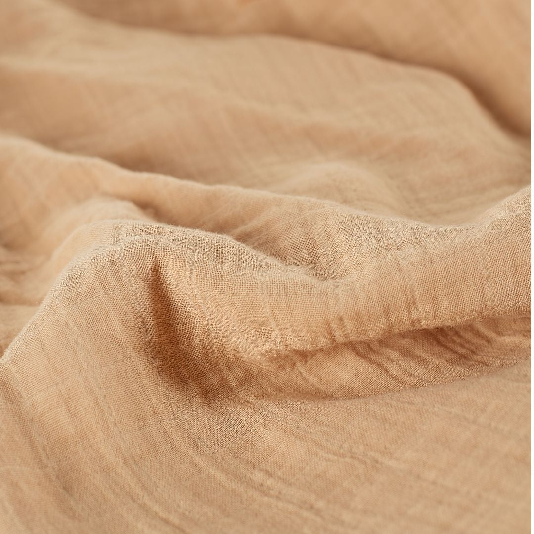 ONINO - Muselina multifunctionala din bumbac 100% organic, HUG.me, Oatmeal Beige, x1 bucata, 120 x 120 cm, certificata GOTS