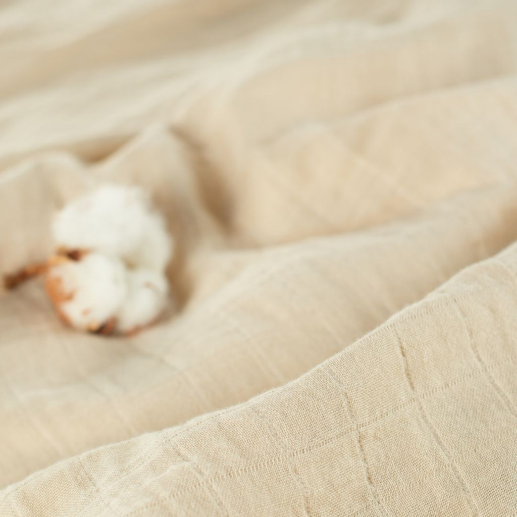 ONINO - Muselina multifunctionala din bumbac 100% organic, HUG.me, Creamy Vanilla, x1 bucata, 120 x 120 cm, certificata GOTS