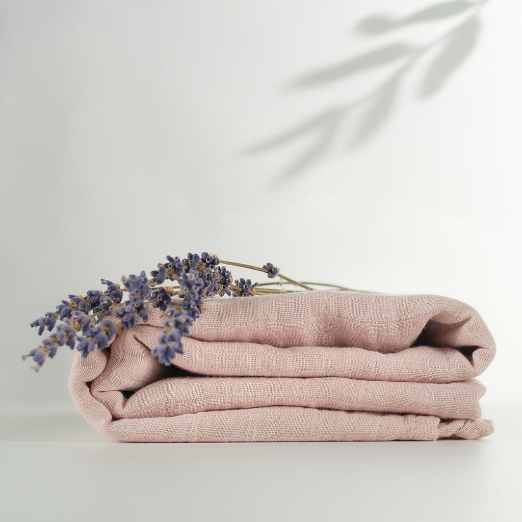 ONINO - Muselina multifunctionala din bumbac 100% organic, HUG.me, Warm Peach, x1 bucata, 120 x 120 cm, certificata GOTS