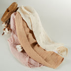 ONINO - Muselina multifunctionala din bumbac 100% organic, HUG.me, Pure Bloom, x3 bucati, 60 x 60 cm, certificata GOTS
