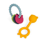 BIGJIGS Toys Set 2 jucării dentiție Ursuleț cu clopoțel și suprafețe texturate, de la 0 luni