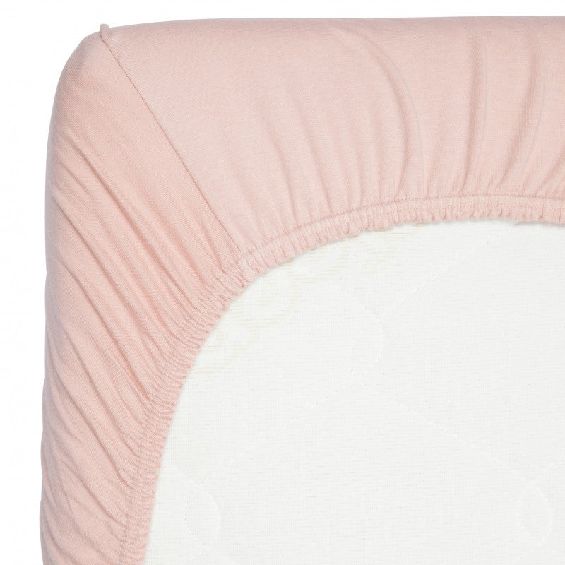 Bamboo Fitted Sheet 90 x 200 cm Misty Rose