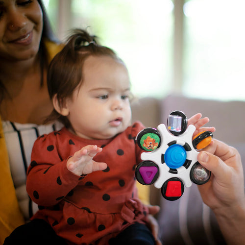 Baby Einstein  - Jucarie senzoriala Curiosity Clutch Twist & Pop Rattle Teether