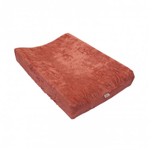 Apricot Blush bamboo fabric cover for changing mat