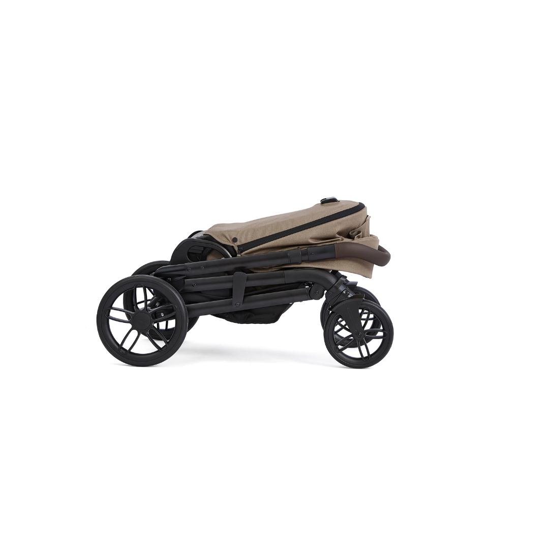 Joie - Carucior pentru copii multifunctional 3 in 1 Chrome 2 Cashew (Carucior Chrome 2 Cashew + Landou Chrome Cashew + scoica i-Snug Cashew)