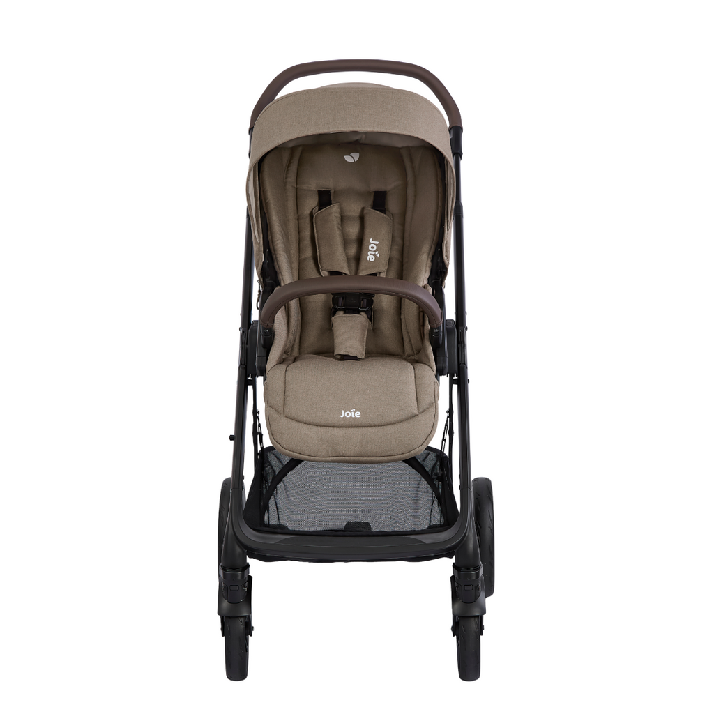 Joie - Carucior pentru copii multifunctional 3 in 1 Chrome 2 Cashew (Carucior Chrome 2 Cashew + Landou Chrome Cashew + scoica i-Snug Cashew)