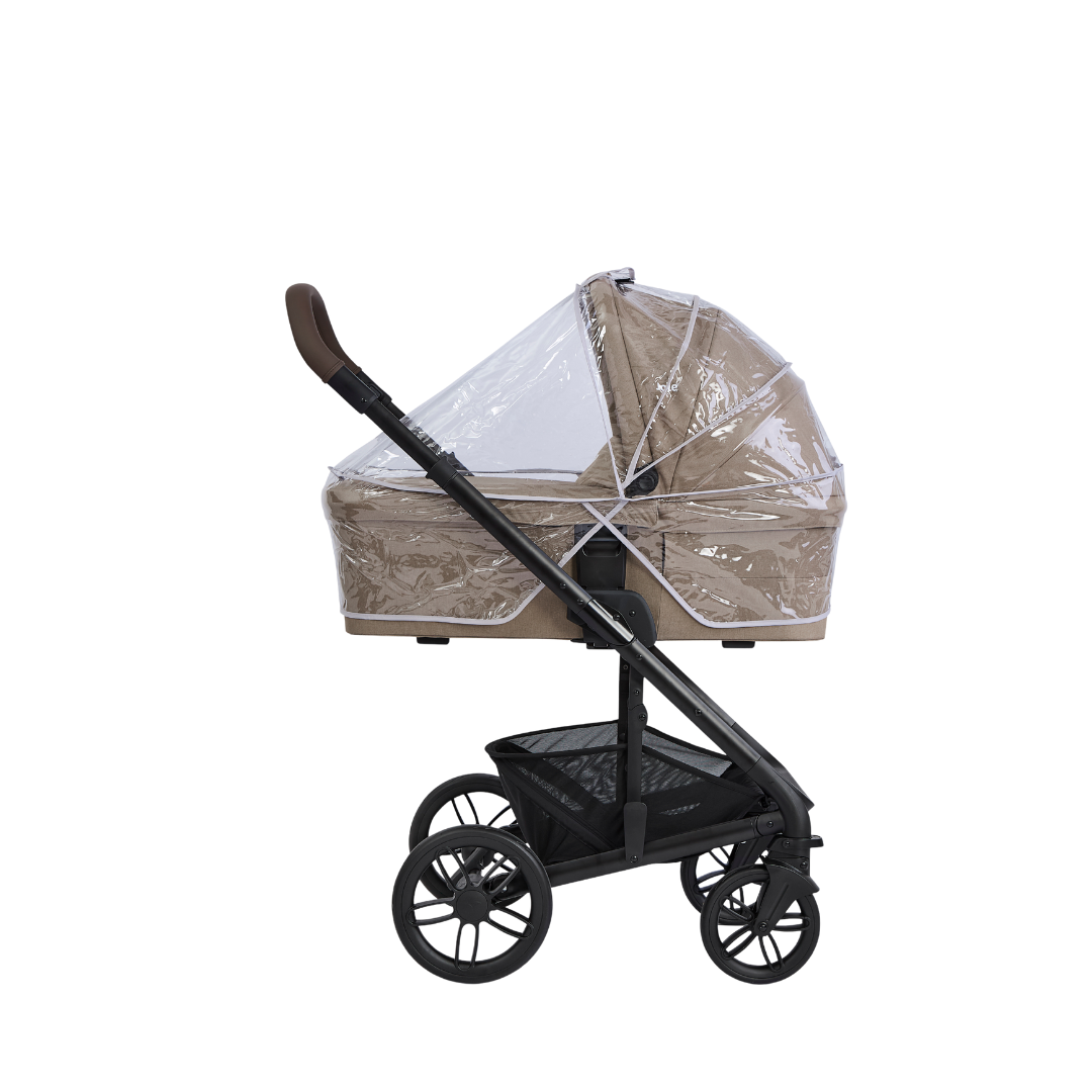 Joie - Carucior pentru copii multifunctional 3 in 1 Chrome 2 Cashew (Carucior Chrome 2 Cashew + Landou Chrome Cashew + scoica i-Snug Cashew)