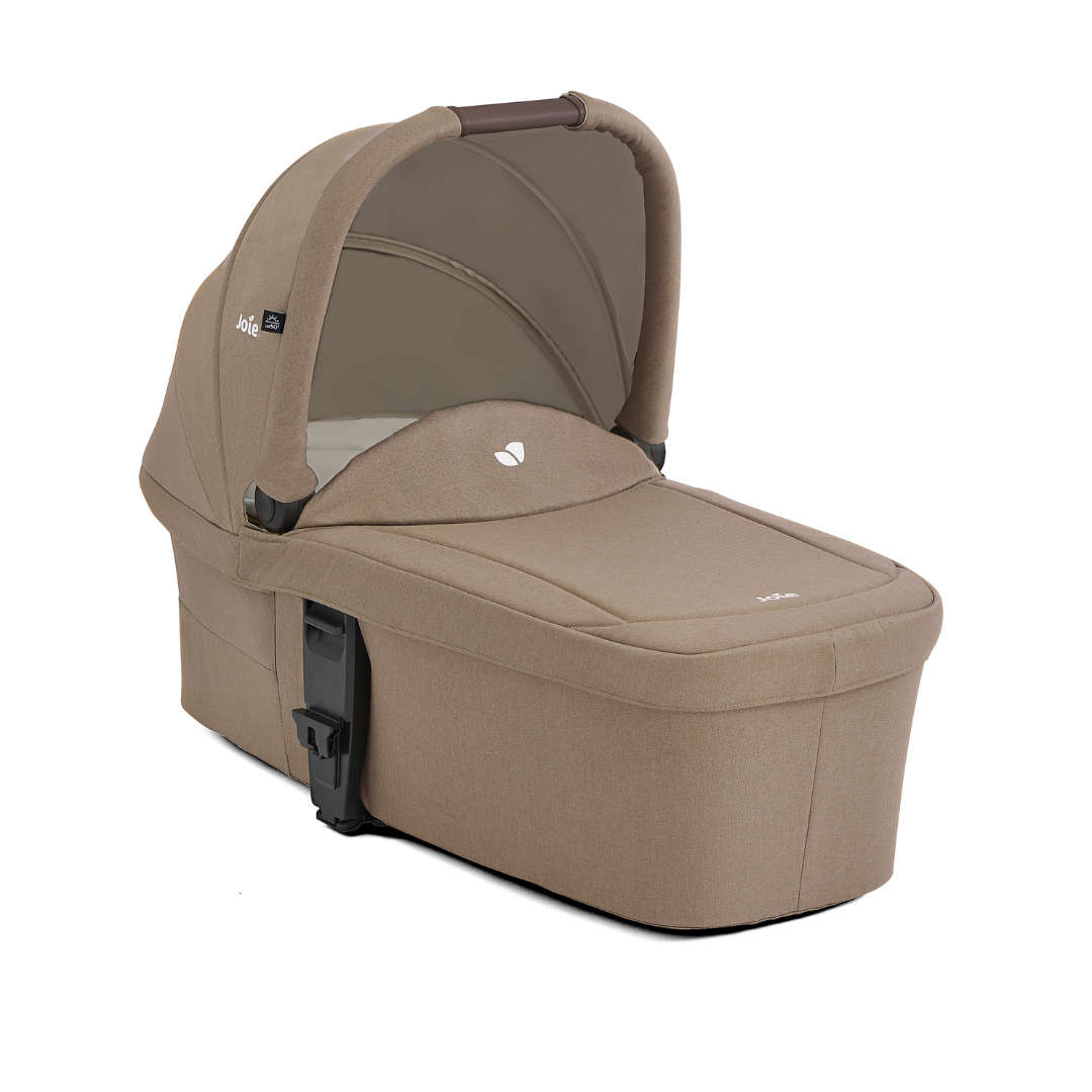 Joie - Carucior pentru copii multifunctional 3 in 1 Chrome 2 Cashew (Carucior Chrome 2 Cashew + Landou Chrome Cashew + scoica i-Snug Cashew)
