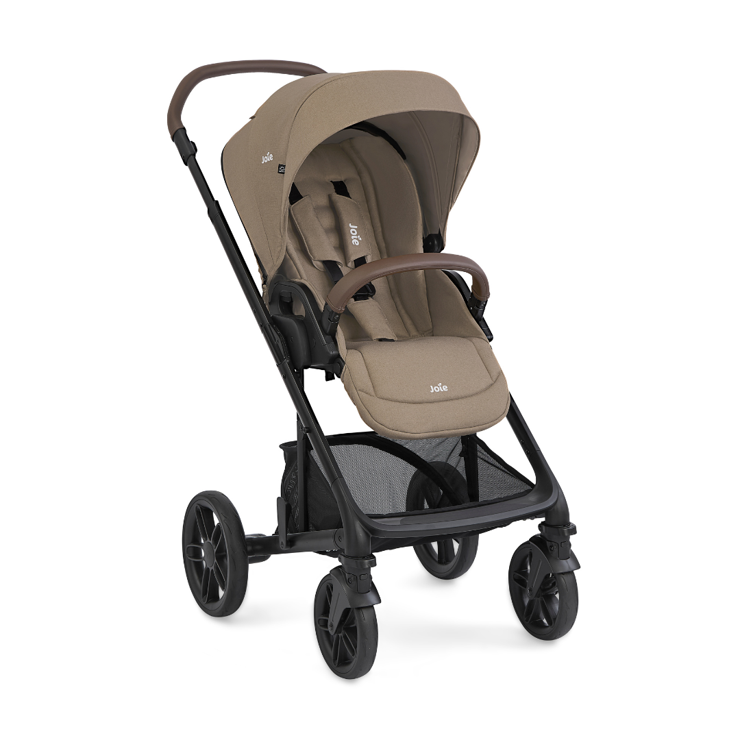 Joie - Carucior pentru copii multifunctional 3 in 1 Chrome 2 Cashew (Carucior Chrome 2 Cashew + Landou Chrome Cashew + scoica i-Snug Cashew)
