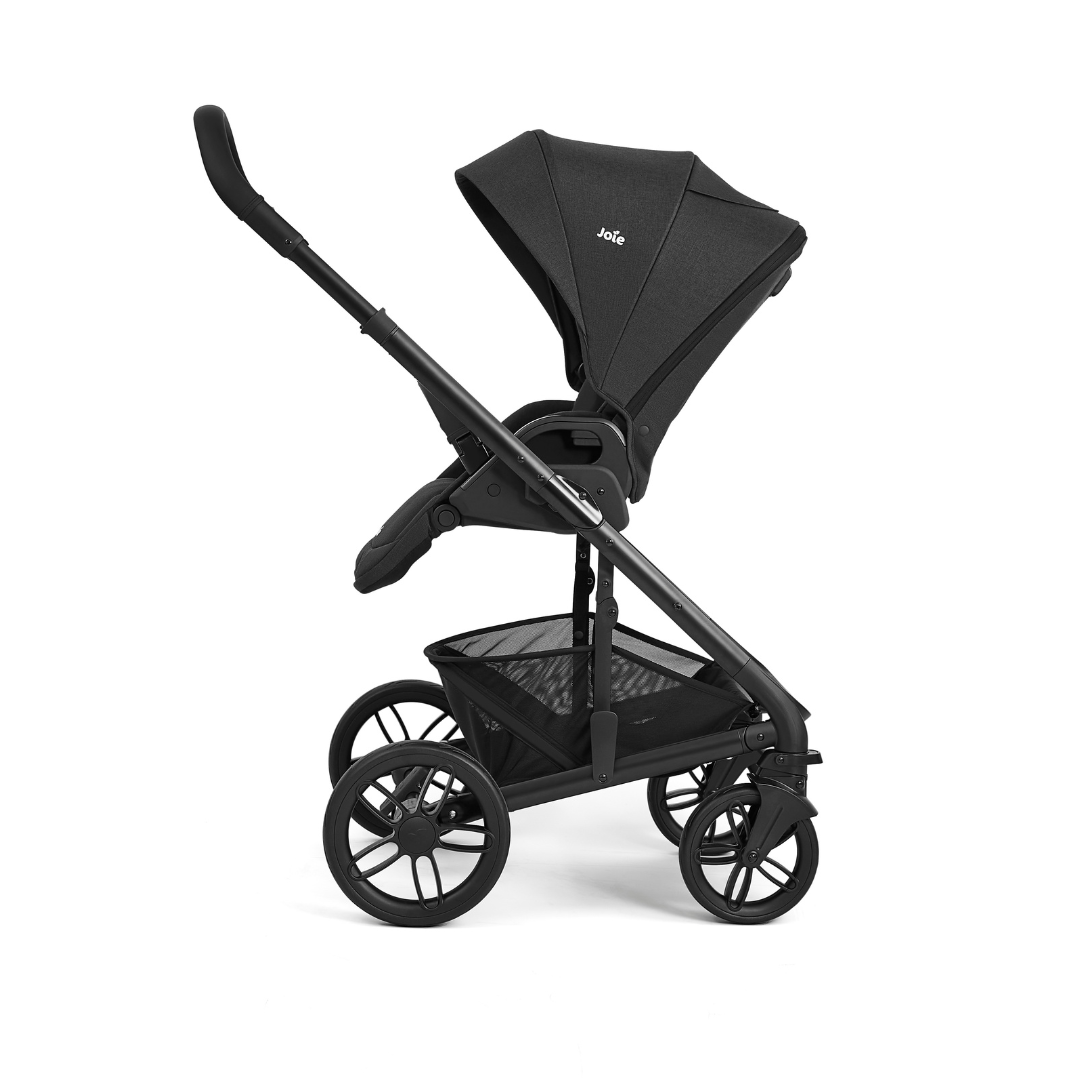 Joie - Carucior pentru copii multifunctional 3 in 1 Chrome 2 Raven  (Carucior Chrome 2 Raven + Landou Chrome Raven+ scoica i-Snug Raven)
