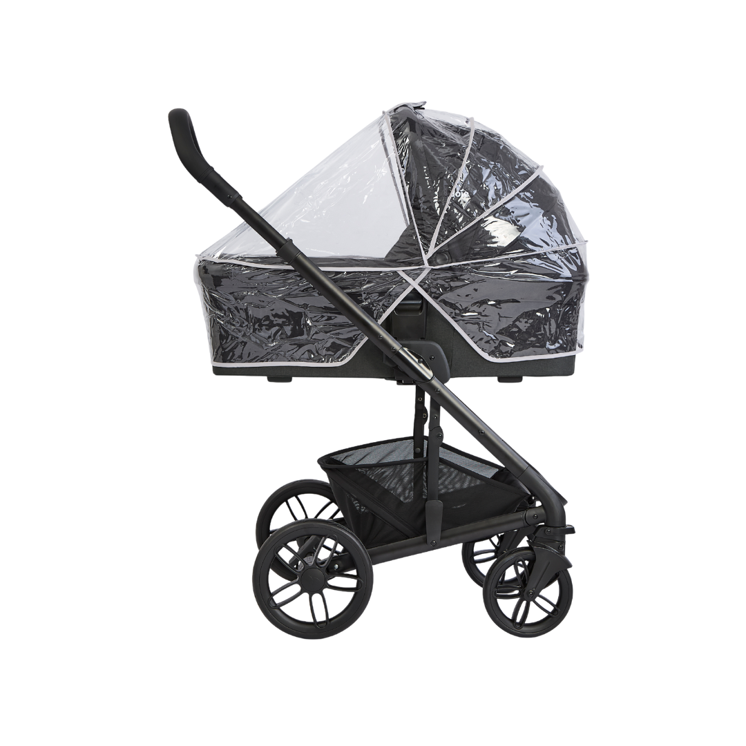 Joie - Carucior pentru copii multifunctional 3 in 1 Chrome 2 Raven  (Carucior Chrome 2 Raven + Landou Chrome Raven+ scoica i-Snug Raven)