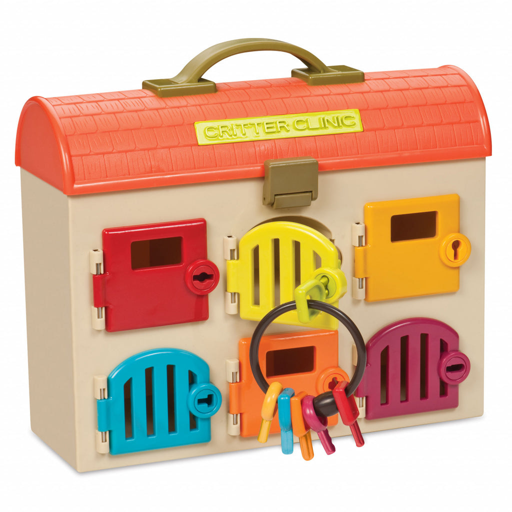 B.Toys Toy Vet Clinic with 6 Rooms and 2 Plush Animals