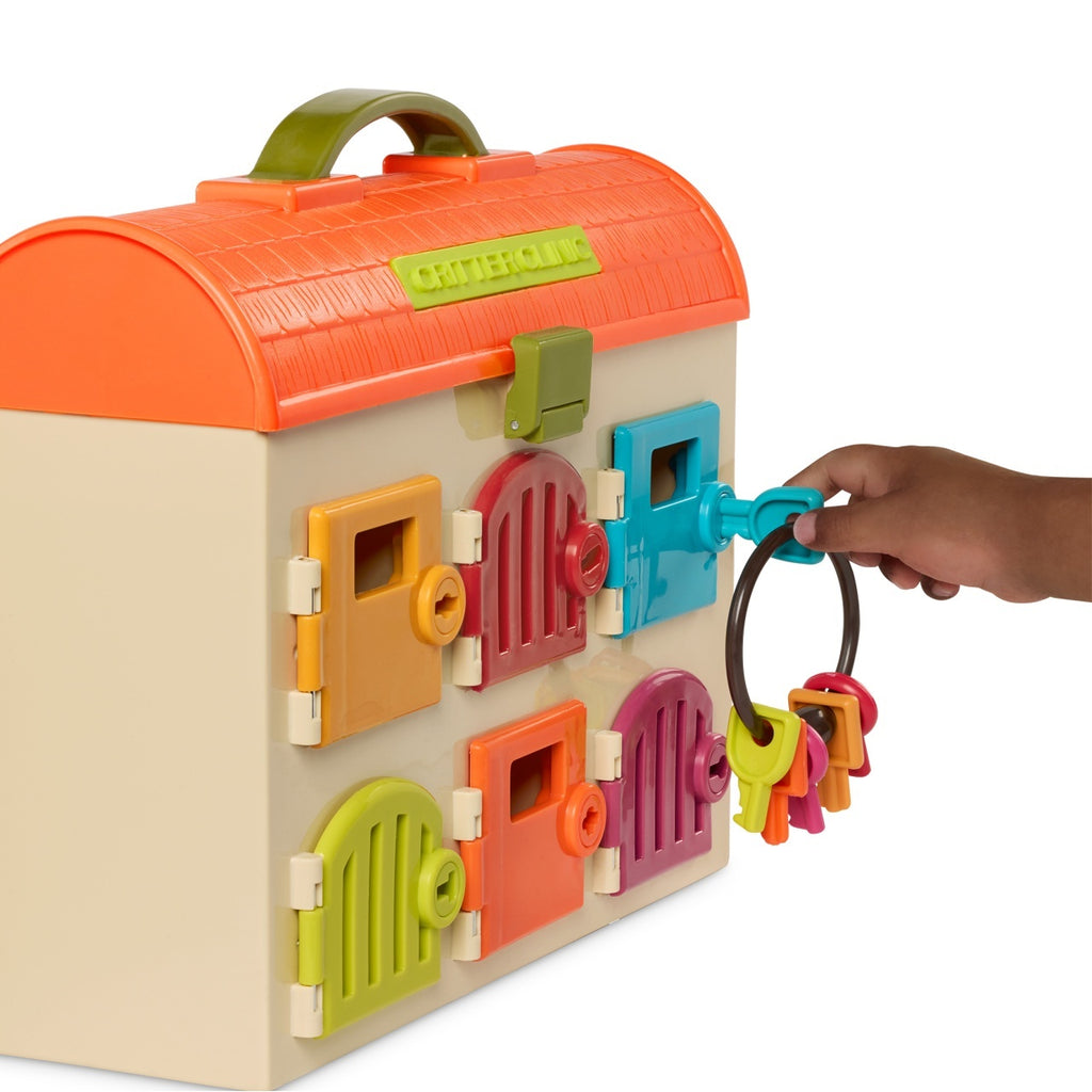 B.Toys Toy Vet Clinic with 6 Rooms and 2 Plush Animals