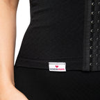 Colanti scurti modelatori cu centura abdominala postnatala integrata, WonderMom Negri marimea S