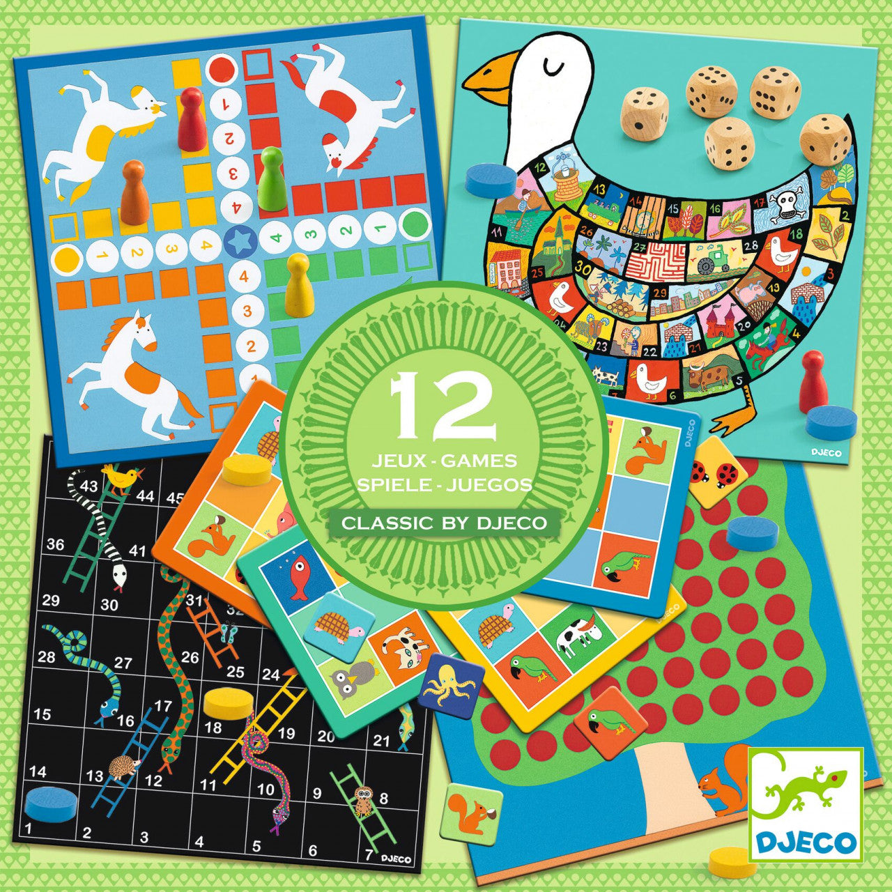 Colectia de 12 jocuri clasice, Djeco