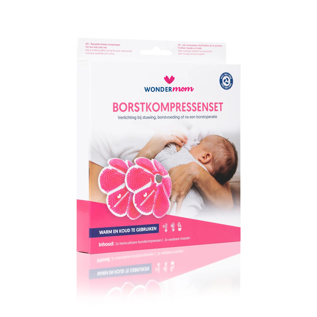 Comprese calmante 3 in 1 pentru sani cald - rece WonderMom 2 buc