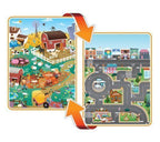 Covoras de Joaca cu Doua Fete pentru Copii Prince Lionheart City / Farm