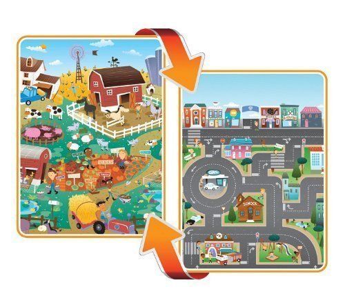 Covoras de Joaca cu Doua Fete pentru Copii Prince Lionheart City / Farm