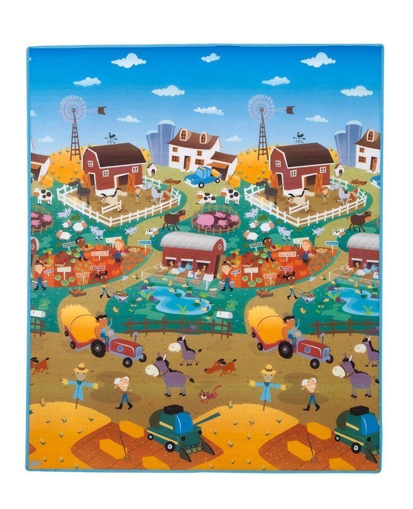Covoras de Joaca pentru Copii Prince Lionheart Geometric/ Farm