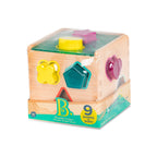 B.Toys Wooden Educational Cube with 9 Different Shapes