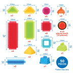 Cutie 50 cuburi de construit Battat