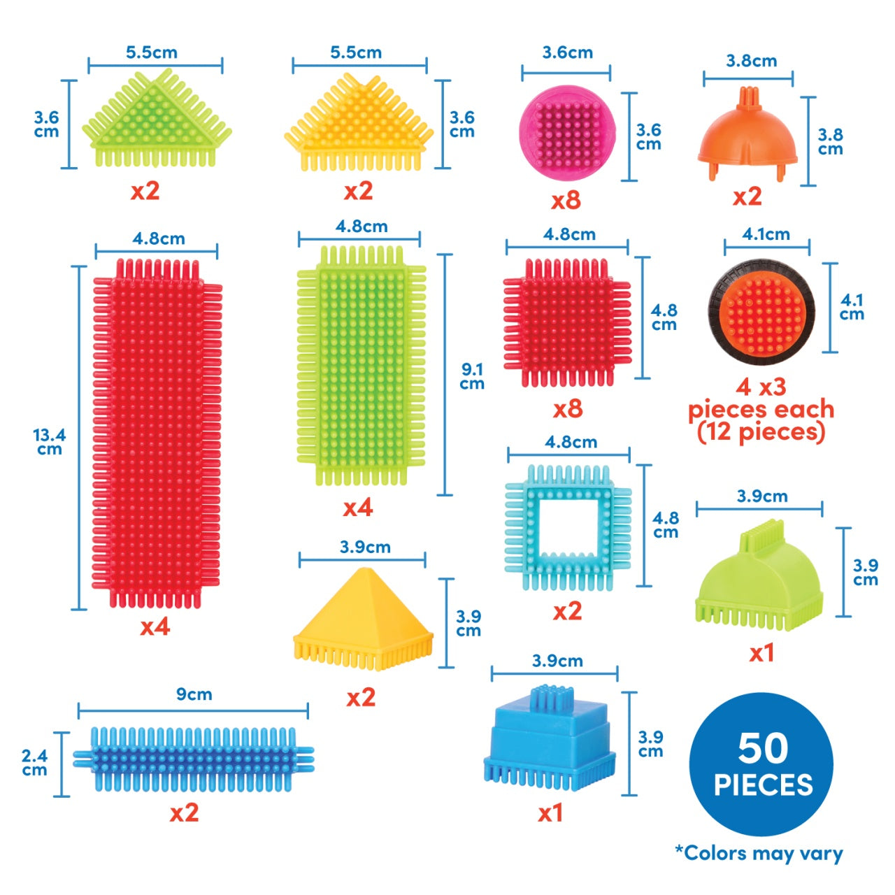 Cutie 50 cuburi de construit Battat