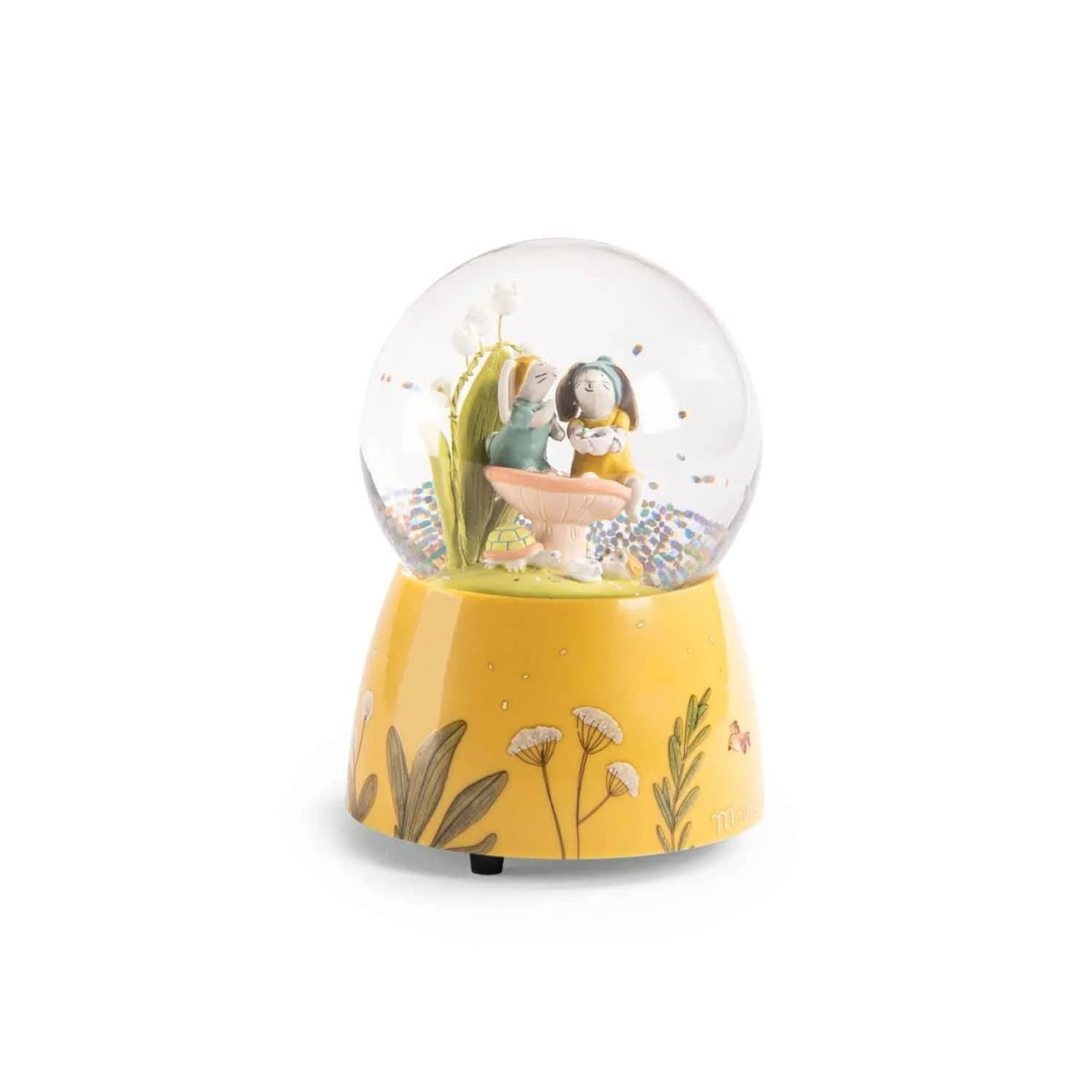 Cutie muzicala glob cu zapada Trois Petits Lapins, Moulin Roty
