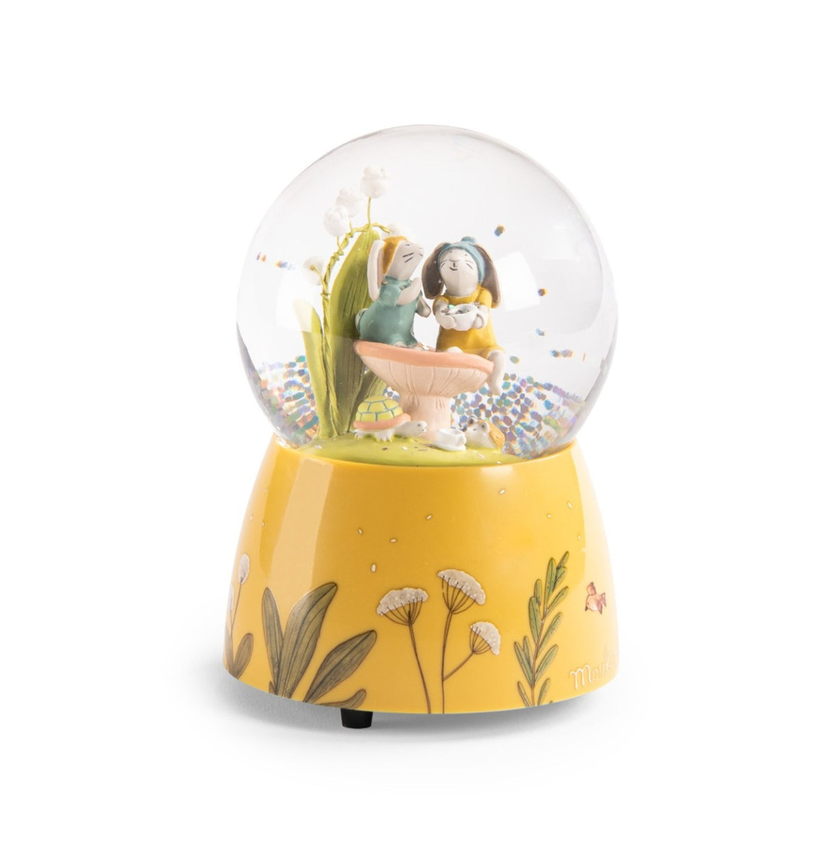Moulin Roty Cutie muzicala glob cu zapada Trois Petits Lapins 3 ani+ plastic PET-ABS