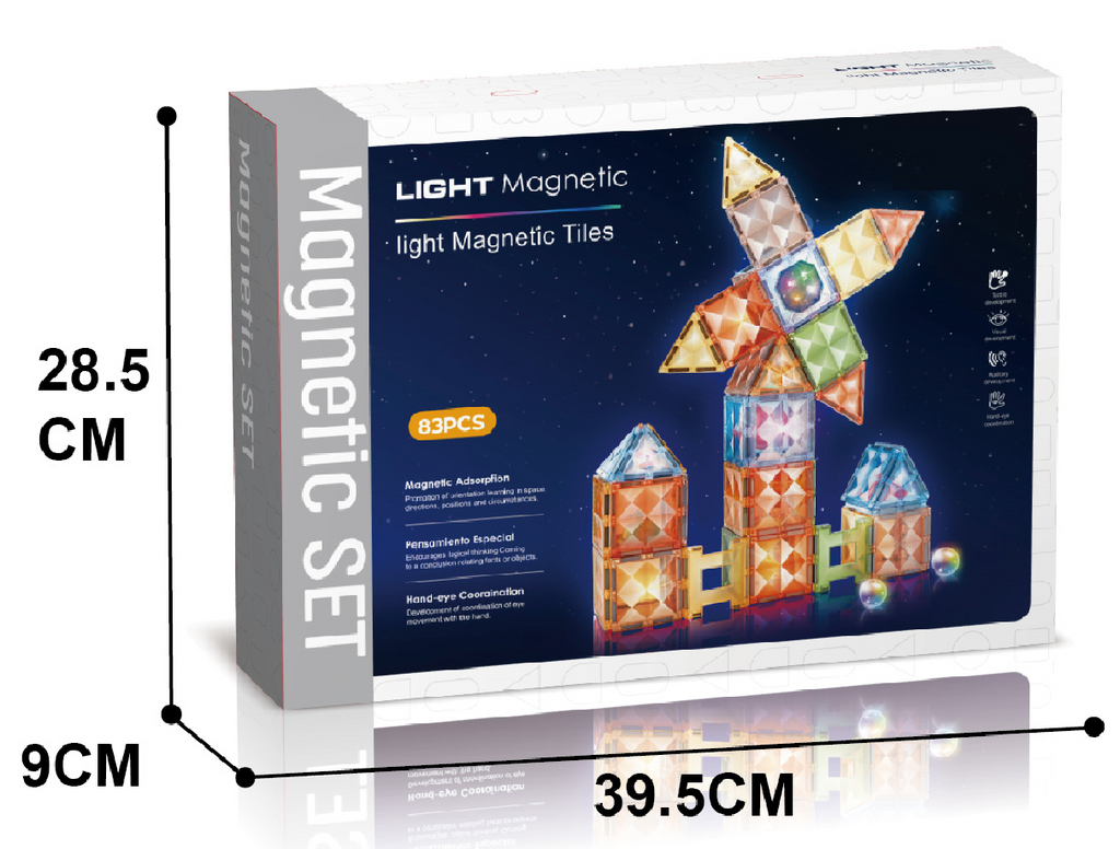 Joc magnetic Diamond cu lumini  - 83 piese (7.5 cm)