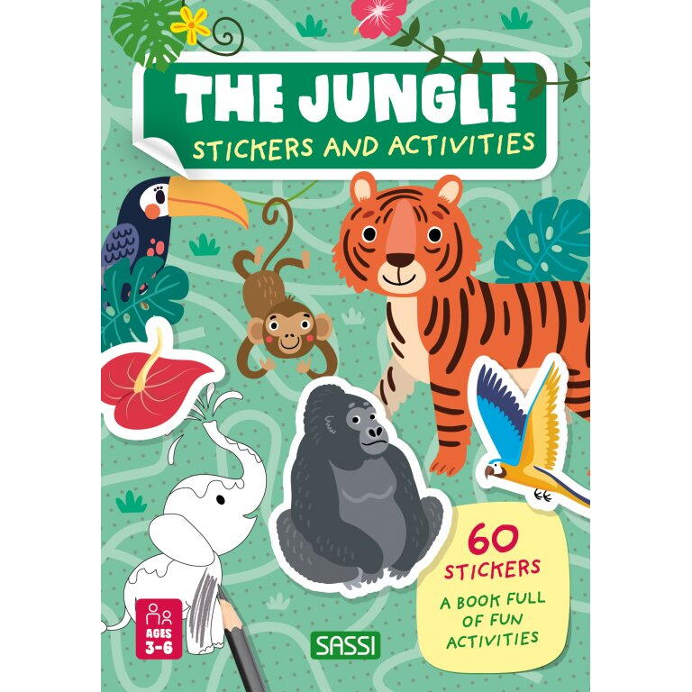 Carte de activitati cu abtibilduri - Jungla