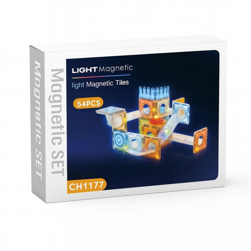 Labirintul meu magnetic cu lumini - 54 piese (7.5 cm)