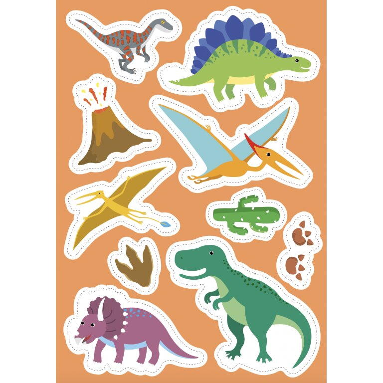 Carte de activitati cu abtibilduri - Dinozauri