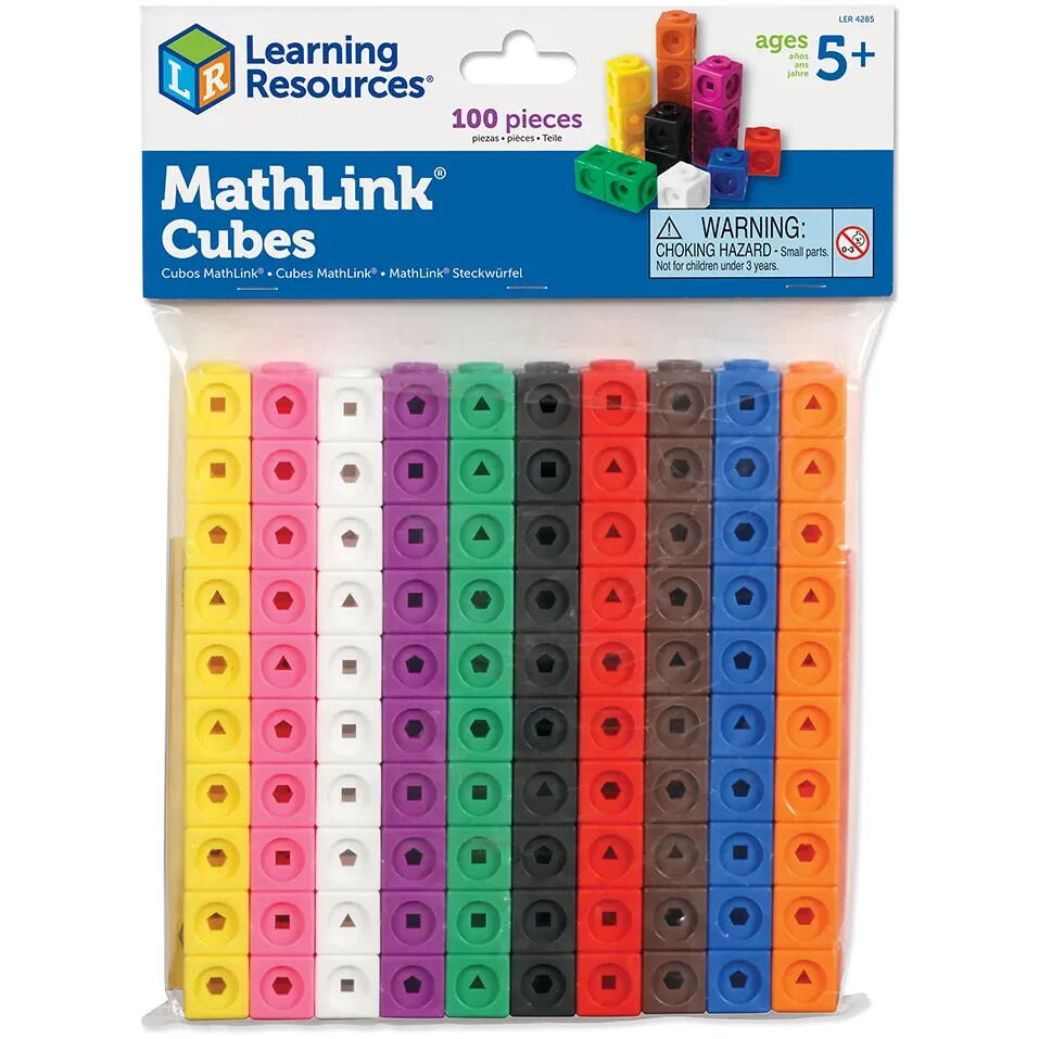 Set 100 piese MathLink® - Cuburi de construit si numarat