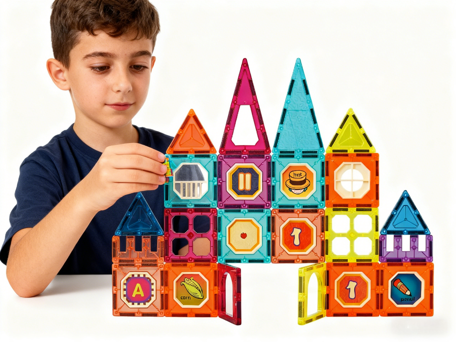 Set de constructie magnetic - 32 piese (7.5 cm)