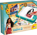 LISCIANI Tablita de desen cu lumini Vaiana 2 din plastic, 5 ani+, cu sabloane si accesorii creative