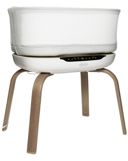 Graco - Patut co-sleeper Eluma Nest Luna cu leganare automata si sistem inteligent de detectare a plansului