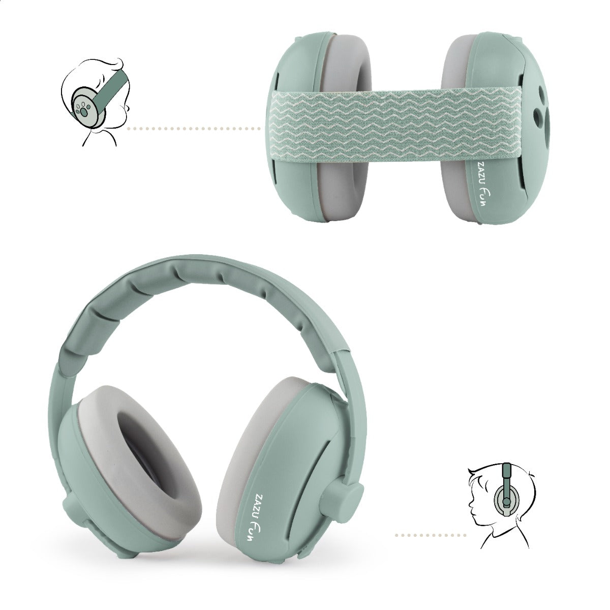 Kids EARMUFFS ear defenders sage