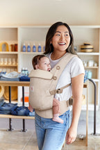 Marsupiu Ergobaby Adapt , Natural Linen, 0 - 48 luni , 3,2 - 20,4 kg
