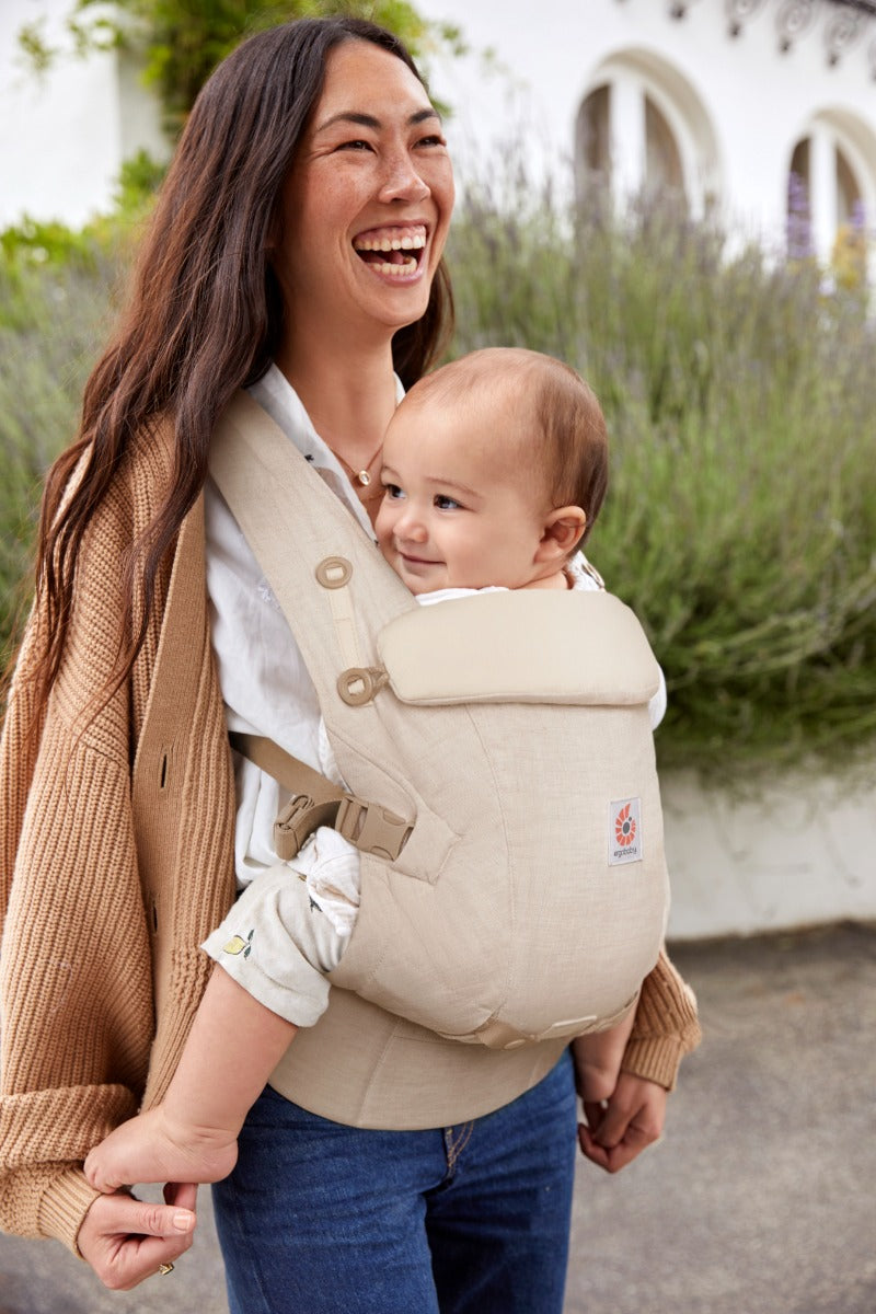 Marsupiu Ergobaby Adapt , Natural Linen, 0 - 48 luni , 3,2 - 20,4 kg