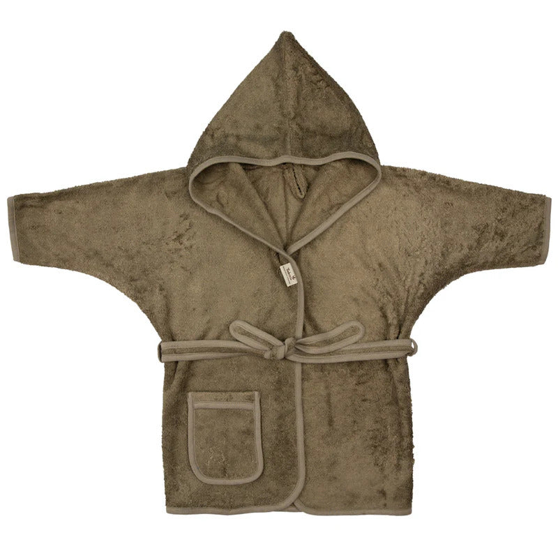 Halat de Baie Frotir din Bambus pentru Copii 4-6 ani Jungle Green